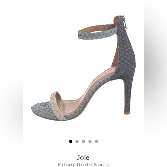 Joie Abbott Fish-skin Sandal heels size 38.5 fits 8-8.5 US - Picture 2 of 8